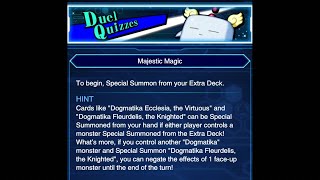 YuGiOh Duel Links  How To Solve Majestic Magic Duel Quiz Dogmatika Miracle [upl. by Ddahc]