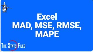 How to Use Excel to Calculate MAD MSE RMSE amp MAPE [upl. by Pellet]