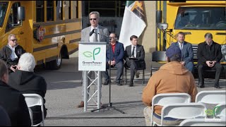 GreenPower Motor Company CEO Fraser Atkinson celebrates the first four Nano BEASTs produced in WV [upl. by Emerick585]