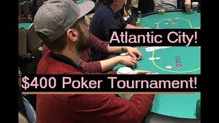 Playing a 400 Poker Tournament in Atlantic City Gambling Vlog 0 [upl. by Sharona]