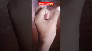 Four fingers 🤌😱😱 youtubeshorts magic shortsvideo challenge [upl. by Aimej]