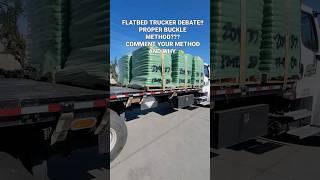 Flatbed Trucker Strap Debate 🤔❓️flatbed flatbedtrucking trucking [upl. by Yrahcaz962]