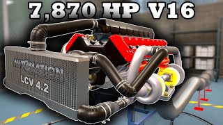 The Most Powerful V16 Engine Ever LCV 42  Automation The Car Company Tycoon Game [upl. by Oknuj]