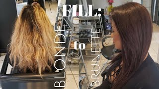 how to properly FILL BLONDE HAIR to CHOCOLATE BRUNETTE [upl. by Ennaira]