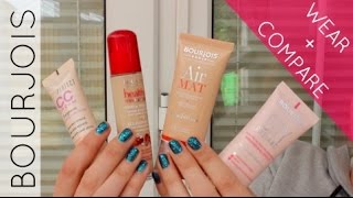 Wear  Compare  Bourjois Foundations [upl. by Anstus]