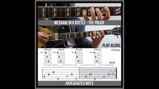 Message in a Bottle TAB  The Police  Arpeggiated Guitar Riffs [upl. by Saxe931]