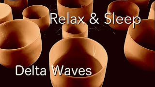 Theta Delta Ocean Wave Binaural Beats  Sleep Sound Bath  Crystal Singing Bowls  Hemisphere Sync [upl. by Ochs]