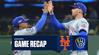 Mets OVERPOWER Brewers on short rest take 10 series lead  Game Recap [upl. by Einwat]