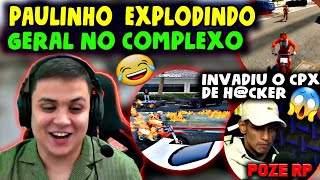 😅Paulinho Explodindo Geral Na Praça do Complexo😱Poze Rp Invadiu o Cpx No meio da Live do Paulinho [upl. by Larkin]