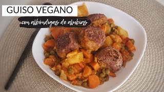 Guiso VEGANO con albóndigas de alubias 🌿 Fácil y buenísimo [upl. by Sabanrab]