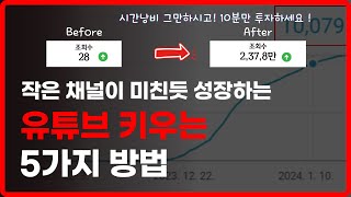 비싼강의 듣지 말고 10분만 투자하세요 독학 유튜버분들 작은 채널 성장할수밖에 없는 전략 알려드릴게요 [upl. by Clougher142]