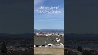 180 deg view of Taupo New Zealand taupo newzealand lake nature adventure [upl. by Dorie753]