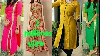 Log open Slits kurti Designs 2019 Front amp Side SlitsCut Kurti Designs  College wear Outfits [upl. by Zapot]