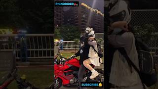 We Both Love❤️Riding In Evening🔥🔥🏍️short race rider ktm motovlog couple phinorider [upl. by Ibson]