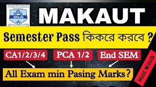 MAKAUT Semester Passing marks  Min Passing Marks For CA PCA External amp Semester Exam [upl. by Joel]