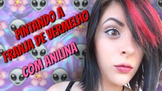 Do Cabelo Preto ao Vermelho Com Anilina Pintando a Franja [upl. by Allenaj]