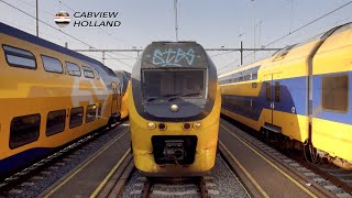 The improved entrance to the yard Utrecht  Schiphol  Hoofddorp Opstel VIRM 3100 25 mrt 2022 [upl. by Giacinta]