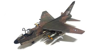 A7D Corsair II  133 scale paper model made from GPM 067 magazine [upl. by Anasiul620]