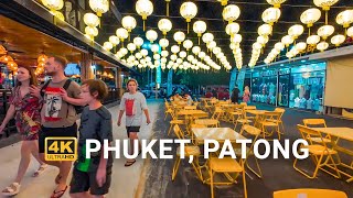 Patong Beach Night Walking Tour 4K HDR  Phuket Thailand [upl. by Tews]