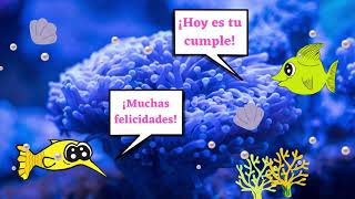 video para Felicitar Cumpleaños a un NIÑO Modelo Marino 🐳🐬🐠 [upl. by Anivram]