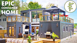 MindBlowing Modular Shipping Container Home with OpenConcept Design  Full Tour [upl. by Sibel]