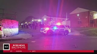 Shocking video shows moment during South Baltimore mass shooting that killed two injured 15 minors [upl. by Alleuqahs]