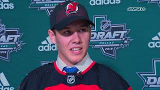 Ty Smith Reacts After Being Drafted by Devils  New Jersey Devils  MSG Networks [upl. by Legim]