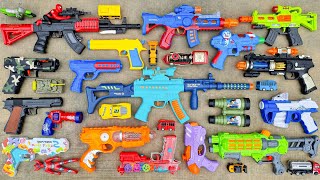 Tembak Plastik Nerfgun Seperti  Watergun Soft Bullet Sniper Ak47 M16 Machine Gun Nerf 214 [upl. by Lyrradal]