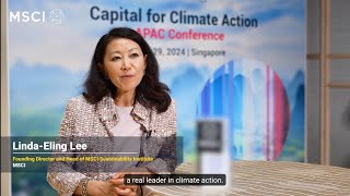 MSCI Capital for Climate Action Conference 2024  Interview with LindaEling Lee [upl. by Dragde341]