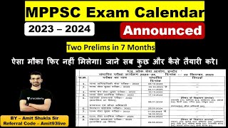 MPPSC 2023  2024 Exam Calendar Announced  2 Prelims in 6 Months  Amit Sir Unacademy [upl. by Lapointe]