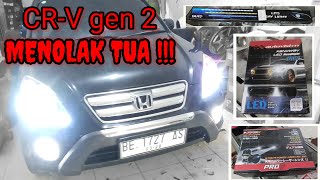 HONDA CRV GEN 2 UPGRADE TERANG PROJECTOR BiLED PRO7 LED DRL VAHID FOGLAMP AUTOVISION MUDIK 2023 [upl. by Ebocaj]