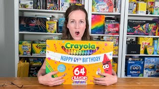 What’s in this Giant Box From Crayola 64th Birthday Box Unboxing [upl. by Nosnibor]