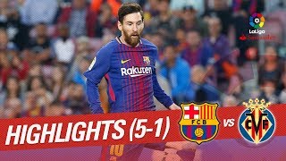 Resumen de FC Barcelona vs Villarreal CF 51 [upl. by Travus948]