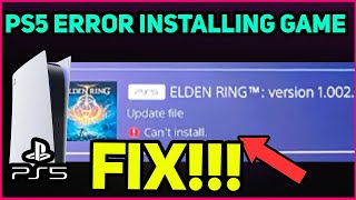 PS5 ERROR INSTALLING GAME EASY FIX Fast Solution [upl. by Rambert]