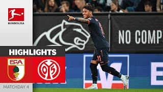 Various Goals On Both Sides  FC Augsburg  1 FSV Mainz 05 23  Highlights  MD 4 – Bundesliga [upl. by Dorraj]