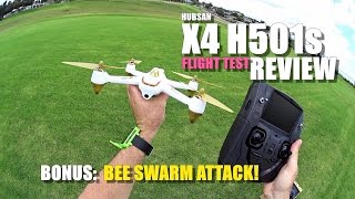 HUBSAN X4 H501s GPS QuadCopter Drone Review  Part 2  Flight Test BEE ATTACK Pros amp Cons [upl. by Linc206]