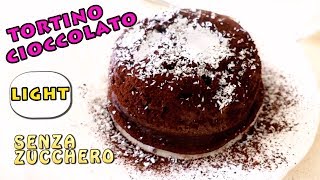 TORTINO AL CIOCCOLATO Senza Zucchero e con POCHE CALORIE   Carlitadolce [upl. by Attoynek]