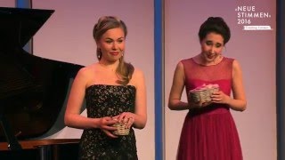 NEUE STIMMEN 2016  Prizewinners concert Elsa Dreisig and Miriam Albano sing quotTutti i fiorquot [upl. by Aivon463]