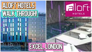 WALK THROUGH OF ALOFT HOTEL EXCELLONDON  Hotel Review  Inspiring Vanessa [upl. by Weylin261]