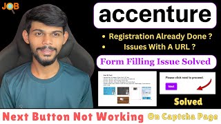 Accenture Form Filling Issue  Next Button Not Working Solved [upl. by Adierf161]