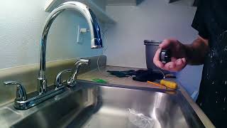 How to put in a Faucet with spray hose [upl. by Nohtan]