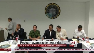 Revisan avances de seguridad en Michoacán [upl. by Aneehsyt]