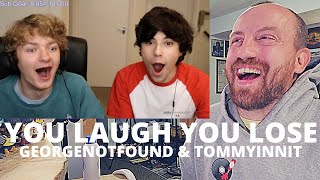 AMAZING GeorgeNotFound amp TommyInnit Meetup IRL You Laugh You Lose STREAM FIRST REACTION [upl. by Rolan]