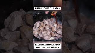 Sauerbraten Gulasch Rheinische Art aus dem Dutch Oven dutchoven gulasch shorts [upl. by Adnauqahs]