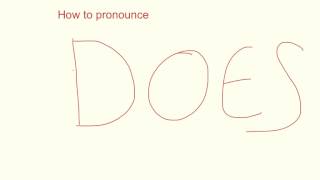 How to pronounce does [upl. by Scot]