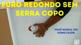 Até uma criança faz isso  furo redondo em gabinete de pia sem serra copo serrinha ou faca [upl. by Khalid]