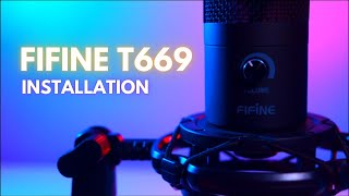 How To Install The FIFINE T669 USB Mic [upl. by Berlin]