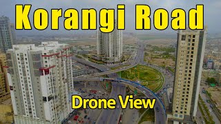 Karachi Main Korangi Road Drone View [upl. by Fries]