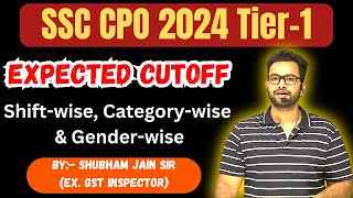 SSC CPO 2024 Tier1 Analysis Expected cutoff by Shubham Sir RBE [upl. by Waldman359]