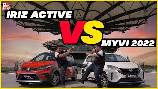 Perodua Myvi 2022 vs Proton Iriz Active  Siapa Juara [upl. by Risay]